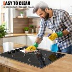 30" Electric Cooktop with 4 Knob-Control Burners