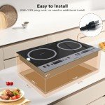 CAMPLUX 2-Burner Portable Induction Cooktop 1800W