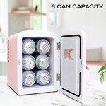 Koolatron 4L Retro Mini Portable Fridge - Pink
