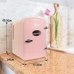Koolatron 4L Retro Mini Portable Fridge - Pink