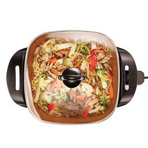 BELLA Nonstick Electric Skillet with Glass Lid