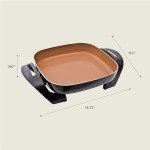 BELLA Nonstick Electric Skillet with Glass Lid