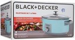 BLACK+DECKER 7-Quart Teal Slow Cooker with Lid Holder