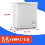 Compact Top-Open Deep Chest Freezer with Basket