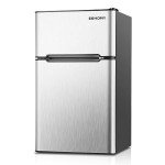 EUHOMY Compact Mini Fridge with Freezer 3.2 Cu.Ft
