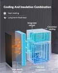 EUHOMY Compact Mini Fridge with Freezer 3.2 Cu.Ft