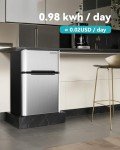 EUHOMY Compact Mini Fridge with Freezer 3.2 Cu.Ft