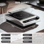 1800W Professional Induction Cooktop with Timer