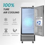 KICHKING 27" Dynamic Cooling Commercial Refrigerator 23 Cu. Ft