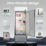 KICHKING 27" Dynamic Cooling Commercial Refrigerator 23 Cu. Ft