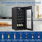 18-Bottle Freestanding Wine Cooler with Digital Control