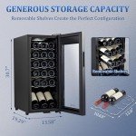 18-Bottle Freestanding Wine Cooler with Digital Control