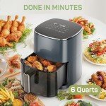 6-Quart Air Fryer with Viewing Window, 12 Functions