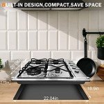 24-Inch Stainless Steel 4 Burner Gas Cooktop