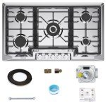 Empava 36" Stainless Steel Gas Cooktop with 5 Burners