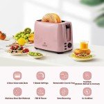 iSiLER 2-Slice Compact Bagel Toaster - Pink