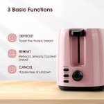 iSiLER 2-Slice Compact Bagel Toaster - Pink