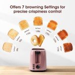 iSiLER 2-Slice Compact Bagel Toaster - Pink