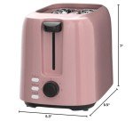 iSiLER 2-Slice Compact Bagel Toaster - Pink