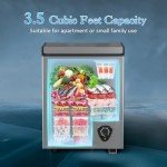 Compact Chest Freezer with Adjustable Temperature and Basket
