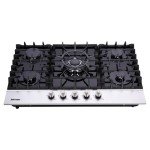 30" Gas Cooktop with 5 Burners and Glass Top