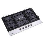 30" Gas Cooktop with 5 Burners and Glass Top