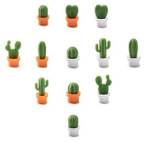 Cactus Decorative Refrigerator Magnets Set (12 Pcs)