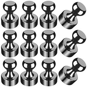 12Pack Strong Black Fridge and Whiteboard Magnets