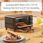 Elite Gourmet 9L Countertop Toaster Oven with Timer