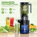 Slow Masticating Cold Press Juicer with Large Chute