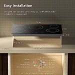 Gudsunal 76.2 cm Electric Cooktop with 5 Burners