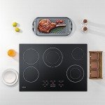Gudsunal 76.2 cm Electric Cooktop with 5 Burners