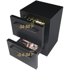 Vesgold 24-Inch Outdoor Built-In Drawer Refrigerator
