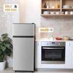 Compact 4.5 Cubic Feet Mini Refrigerator with Freezer