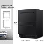 Vesgold 24-Inch Outdoor Built-In Drawer Refrigerator