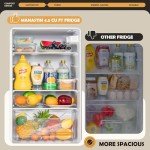 Compact 4.5 Cubic Feet Mini Refrigerator with Freezer