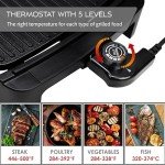 LEBENLANG 1500W Portable Electric Barbecue Griddle