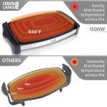 LEBENLANG 1500W Portable Electric Barbecue Griddle