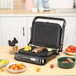VEVOR 7-in-1 Electric Contact Grill & Panini Press