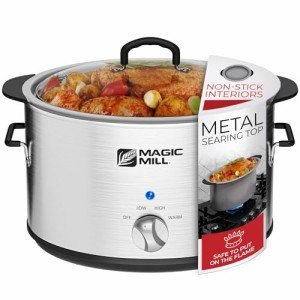 Magic Mill 10 Quart Slow Cooker with Glass Lid