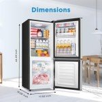 HAILANG Mini Fridge with Bottom Freezer - 4.0 Cu.Ft