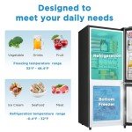 HAILANG Mini Fridge with Bottom Freezer - 4.0 Cu.Ft