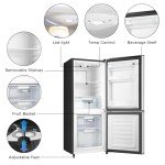 HAILANG Mini Fridge with Bottom Freezer - 4.0 Cu.Ft