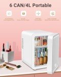 NISHCON 4L Mini Fridge for Skincare with Mirror