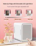 NISHCON 4L Mini Fridge for Skincare with Mirror