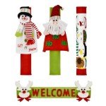 Christmas Snowman Refrigerator Handle Covers, Set of 4
