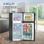 BANGSON 4.0 Cu.Ft Small Fridge with Freezer