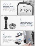 Ihomekee 15 Bar Espresso Machine with Milk Frother