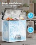 3.5 Cu Ft Black Chest Freezer with Basket