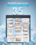 3.5 Cu Ft Black Chest Freezer with Basket